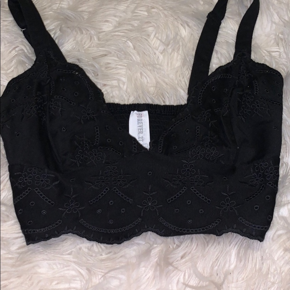 Black crop top